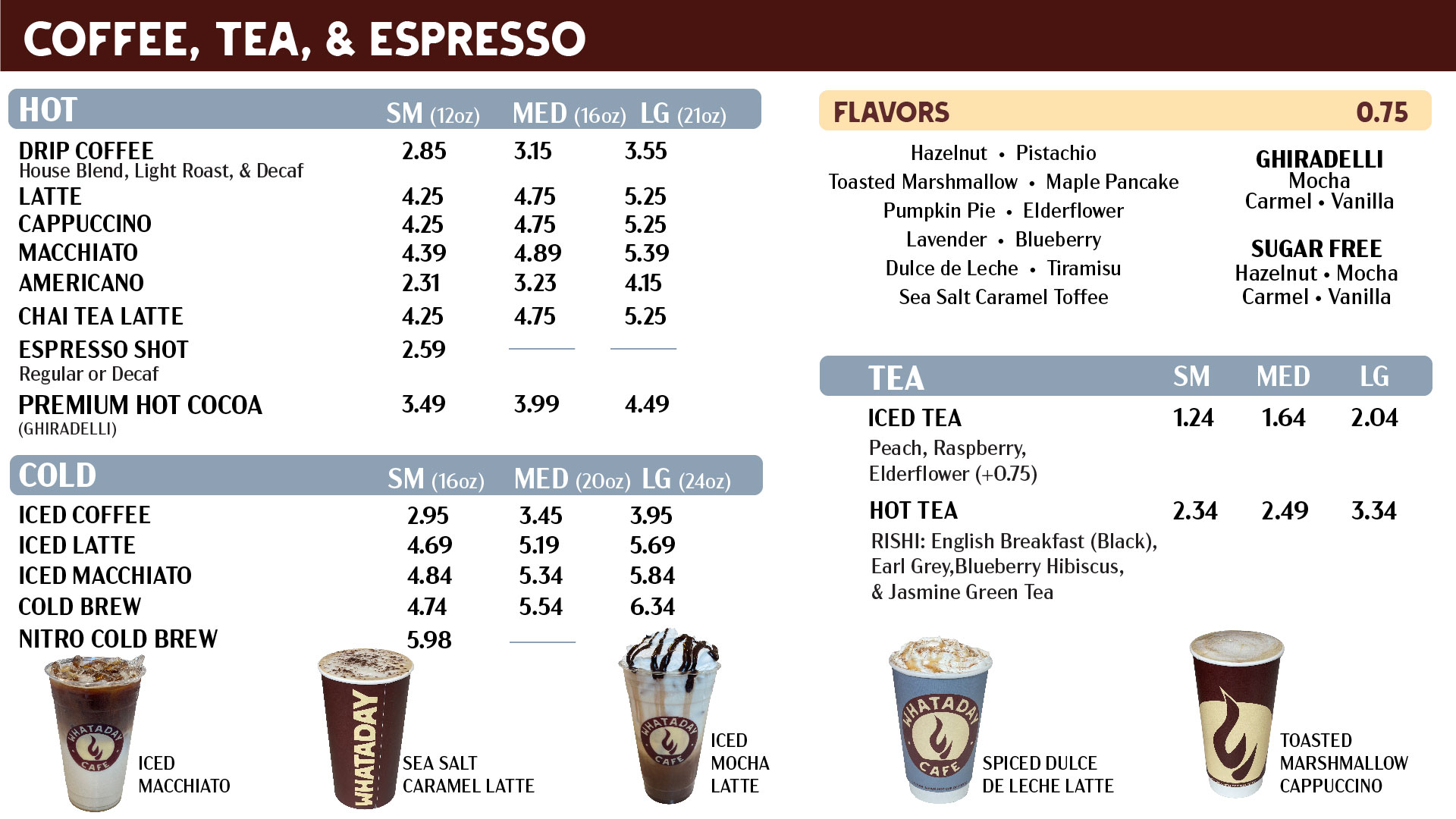 WhataDay Menu Coffee
